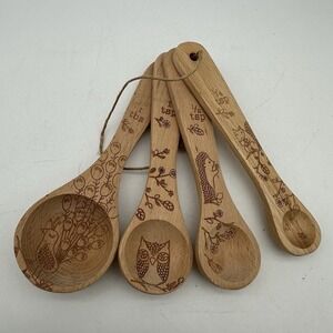 Talisman Designs Woodland Measuring Spoons Beechwood Set Of 4